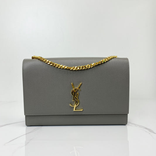 Saint Laurent Kate Bag - Grey - Lafayette Consignment