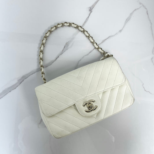 Chanel Chevron Mini Rectangle Chain Bag - Lafayette Consignment