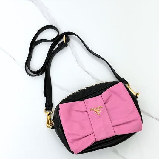 Prada Logo Ribbon Shoulder Bag - Lafayette Consignment