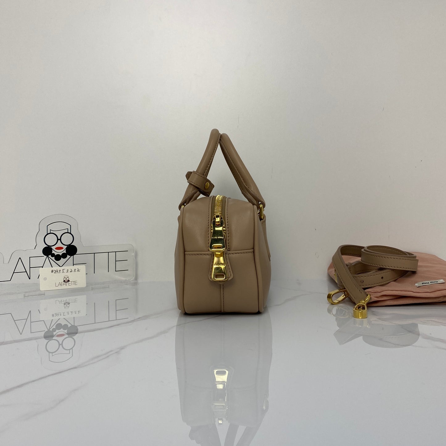 MIU MIU Arcadie Leather Bag - Lafayette Consignment