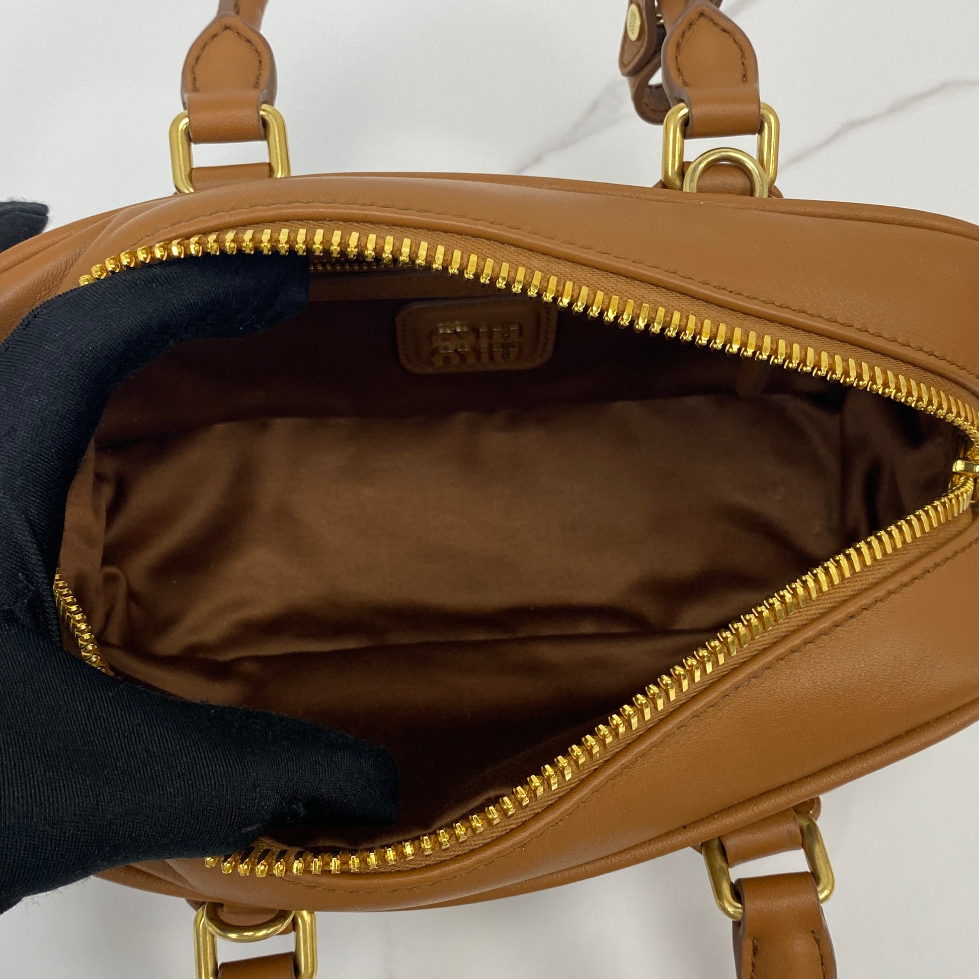 MIU MIU Arcadie Leather Bag - Lafayette Consignment