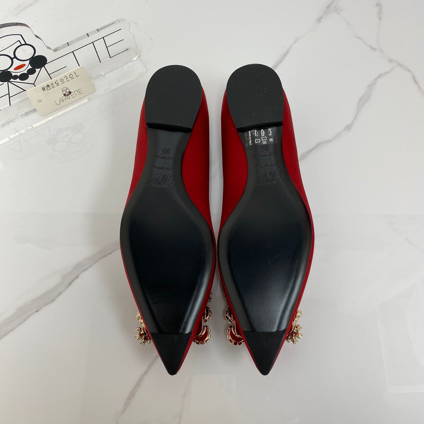 Roger Vivier Satin Flower Strass - Lafayette Consignment