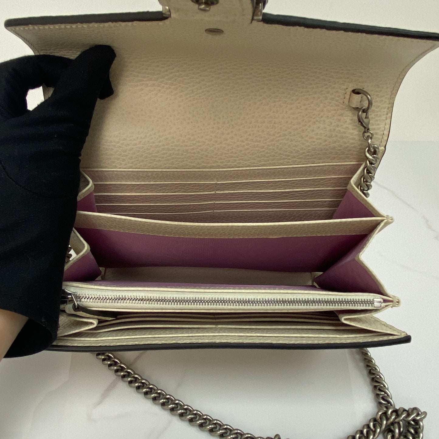 Gucci Dionysus Mini Leather Chain Wallet - Lafayette Consignment