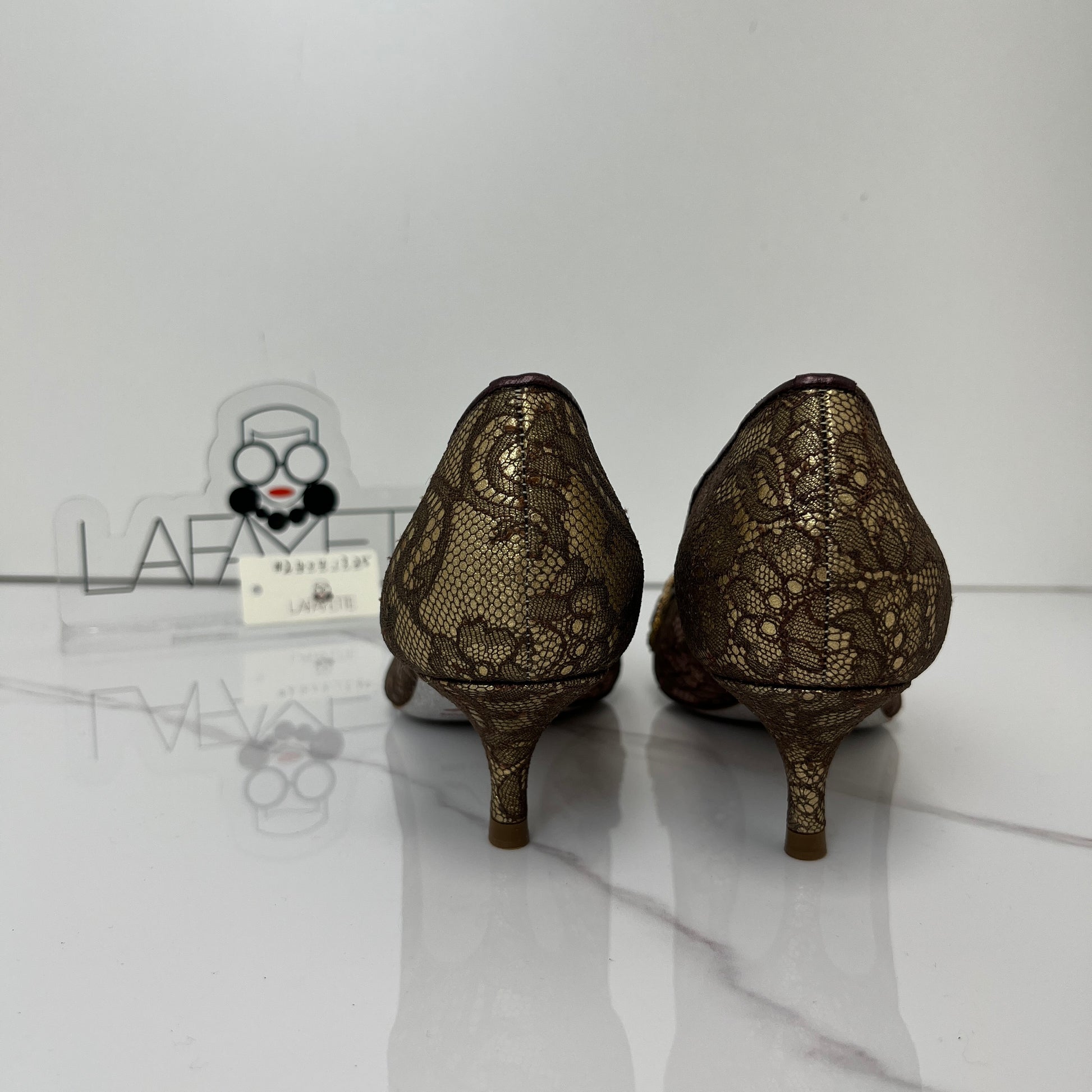 Rene Caovilla Crystal Embroidered Silk Slingback Pumps - Lafayette Consignment