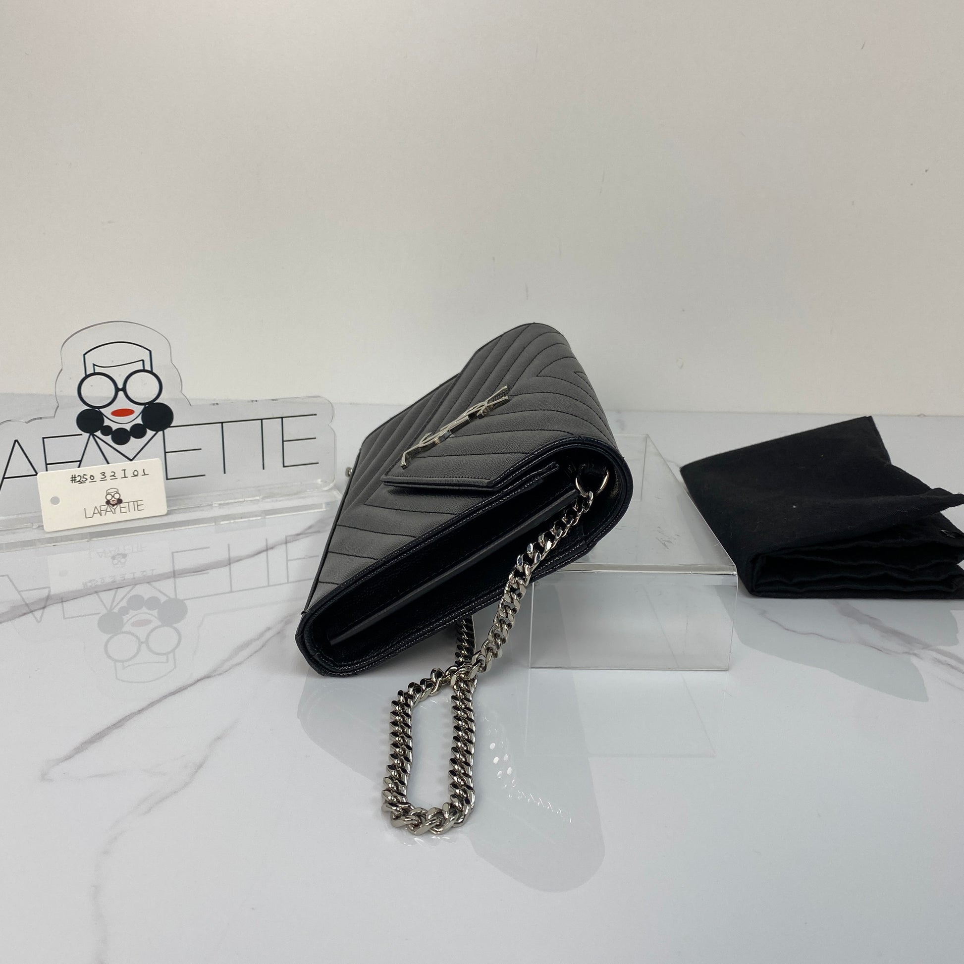 Saint Laurent Classic Cassandre Chain Wallet - Lafayette Consignment