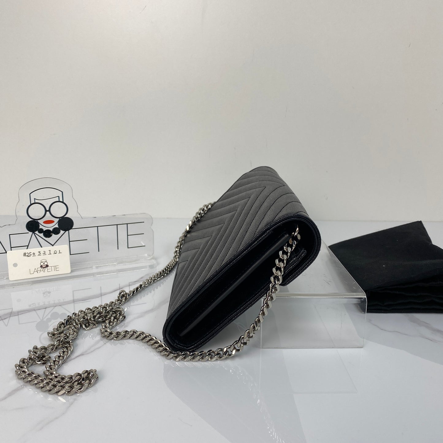 Saint Laurent Classic Cassandre Chain Wallet - Lafayette Consignment