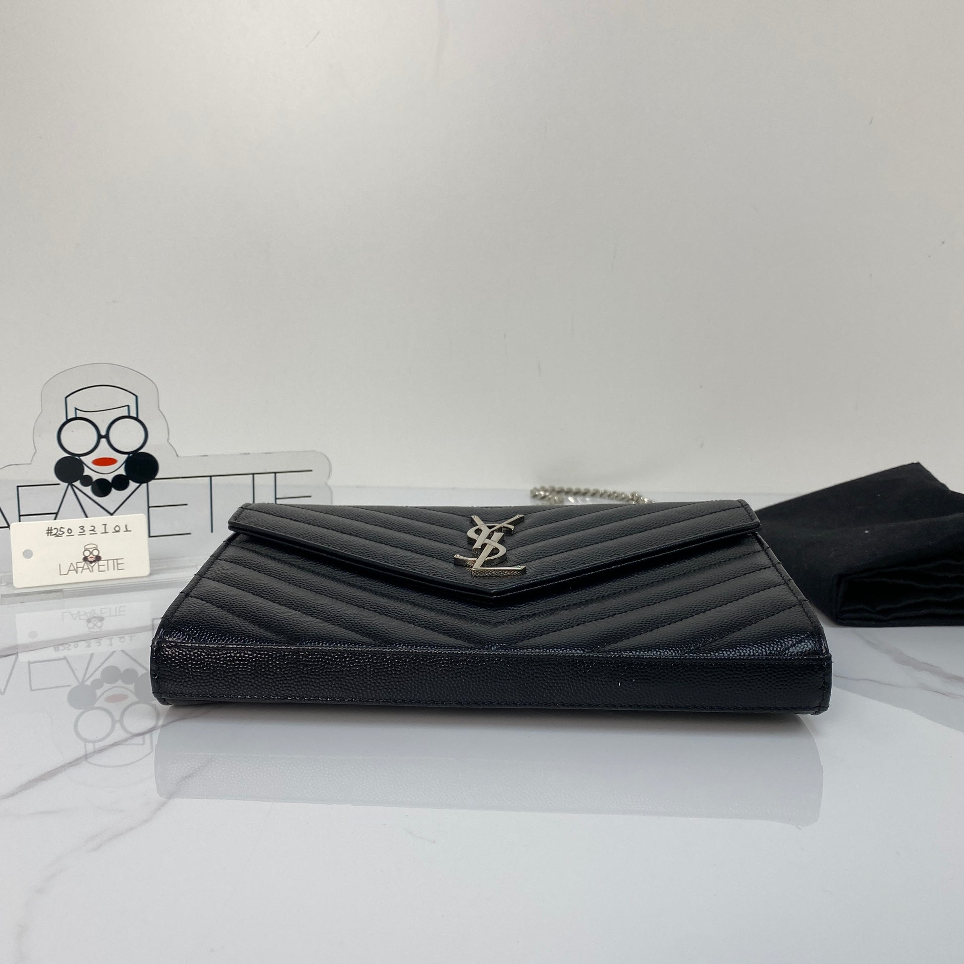 Saint Laurent Classic Cassandre Chain Wallet - Lafayette Consignment