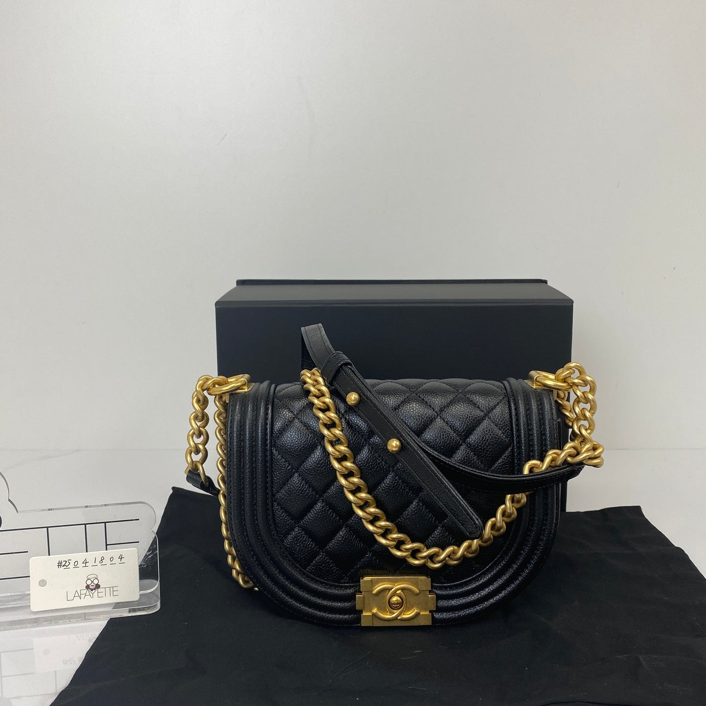 Chanel Caviar Quilted Small Boy Messenger Bag