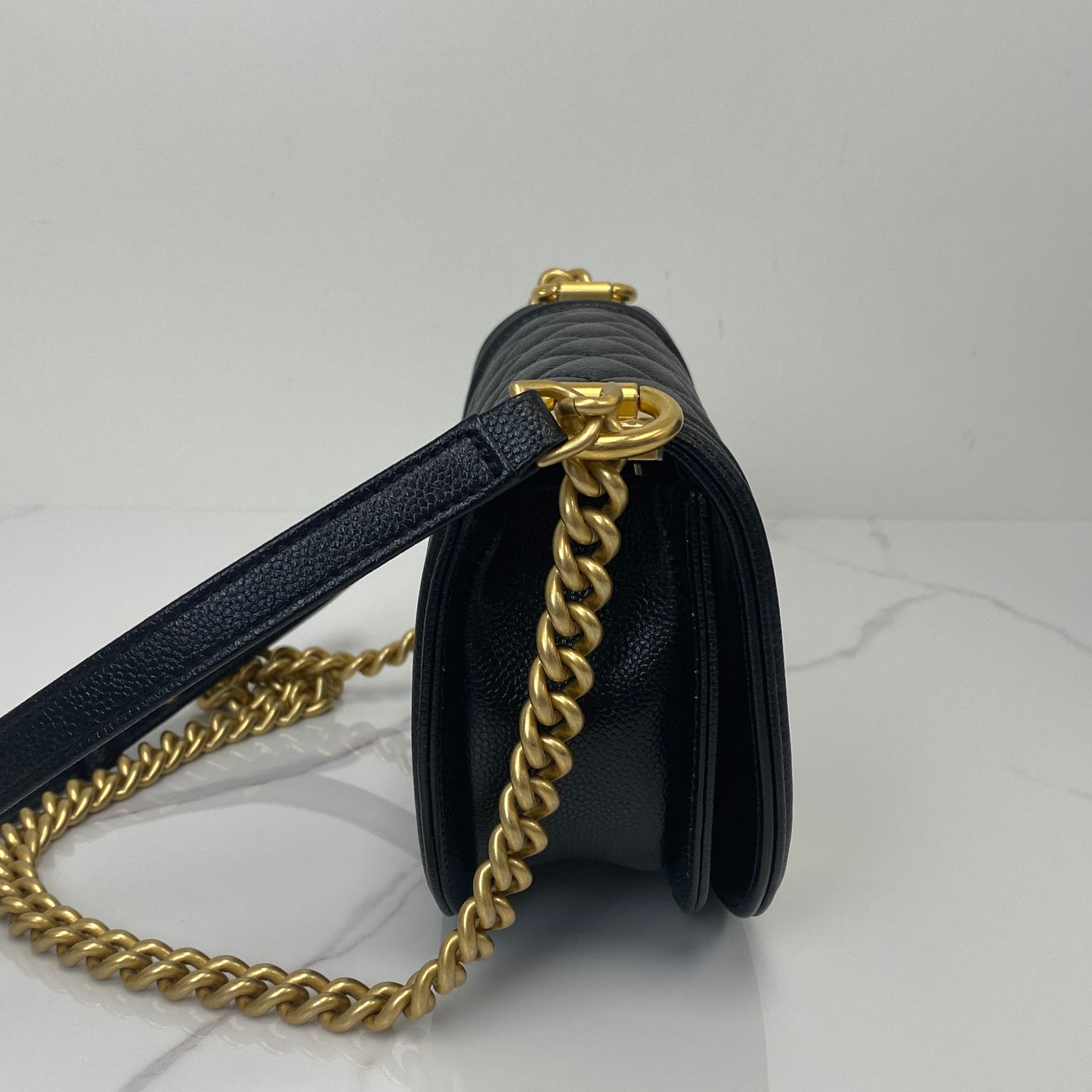 Chanel Caviar Quilted Small Boy Messenger Bag