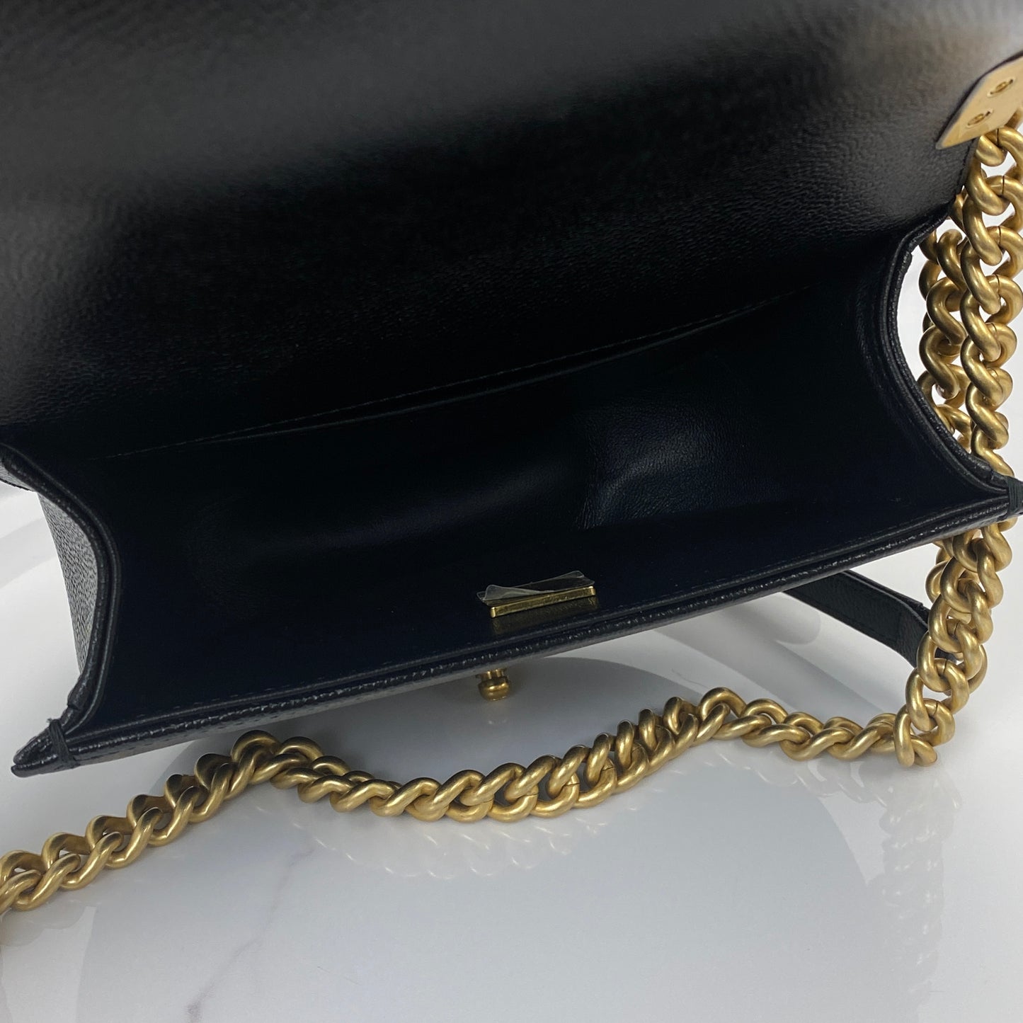 Chanel Caviar Quilted Small Boy Messenger Bag - Lafayette Consignment