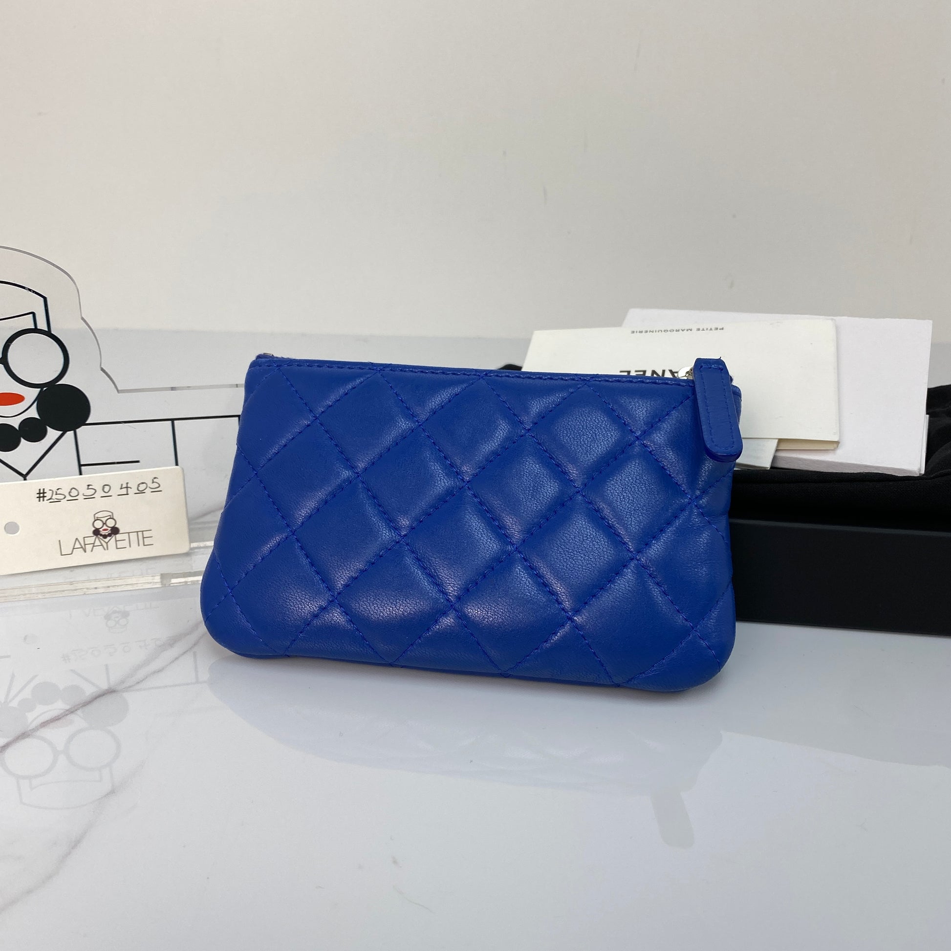 Chanel Quilted Small Cosmetic Case in Blue - Lafayette Consignment