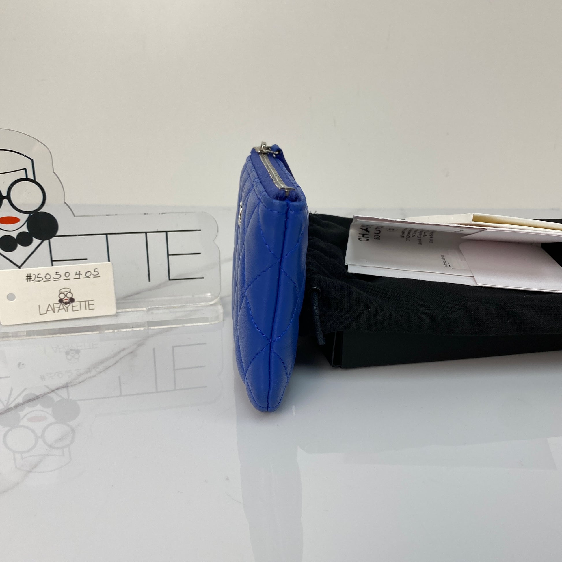 Chanel Quilted Small Cosmetic Case in Blue - Lafayette Consignment