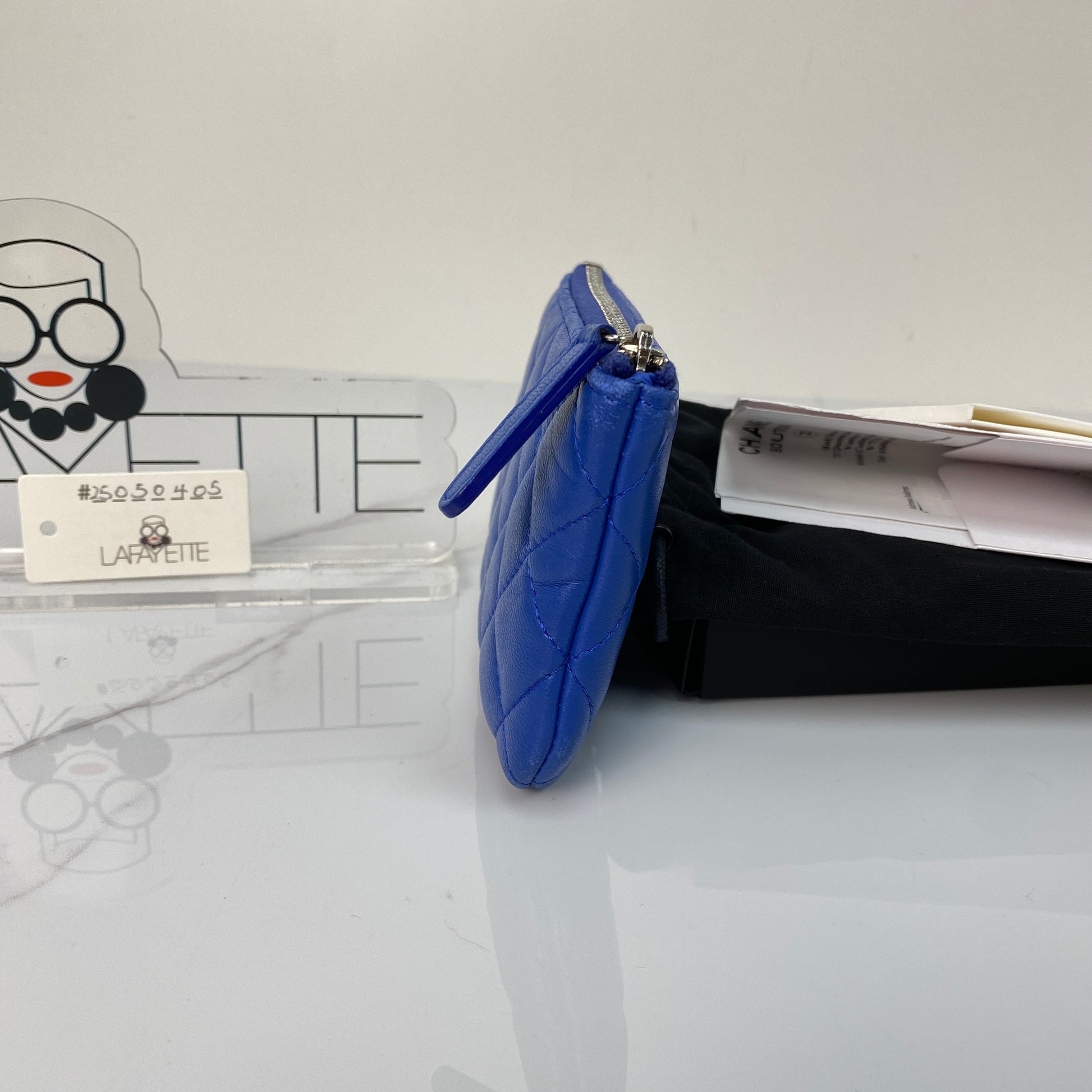 Chanel Quilted Small Cosmetic Case in Blue - Lafayette Consignment