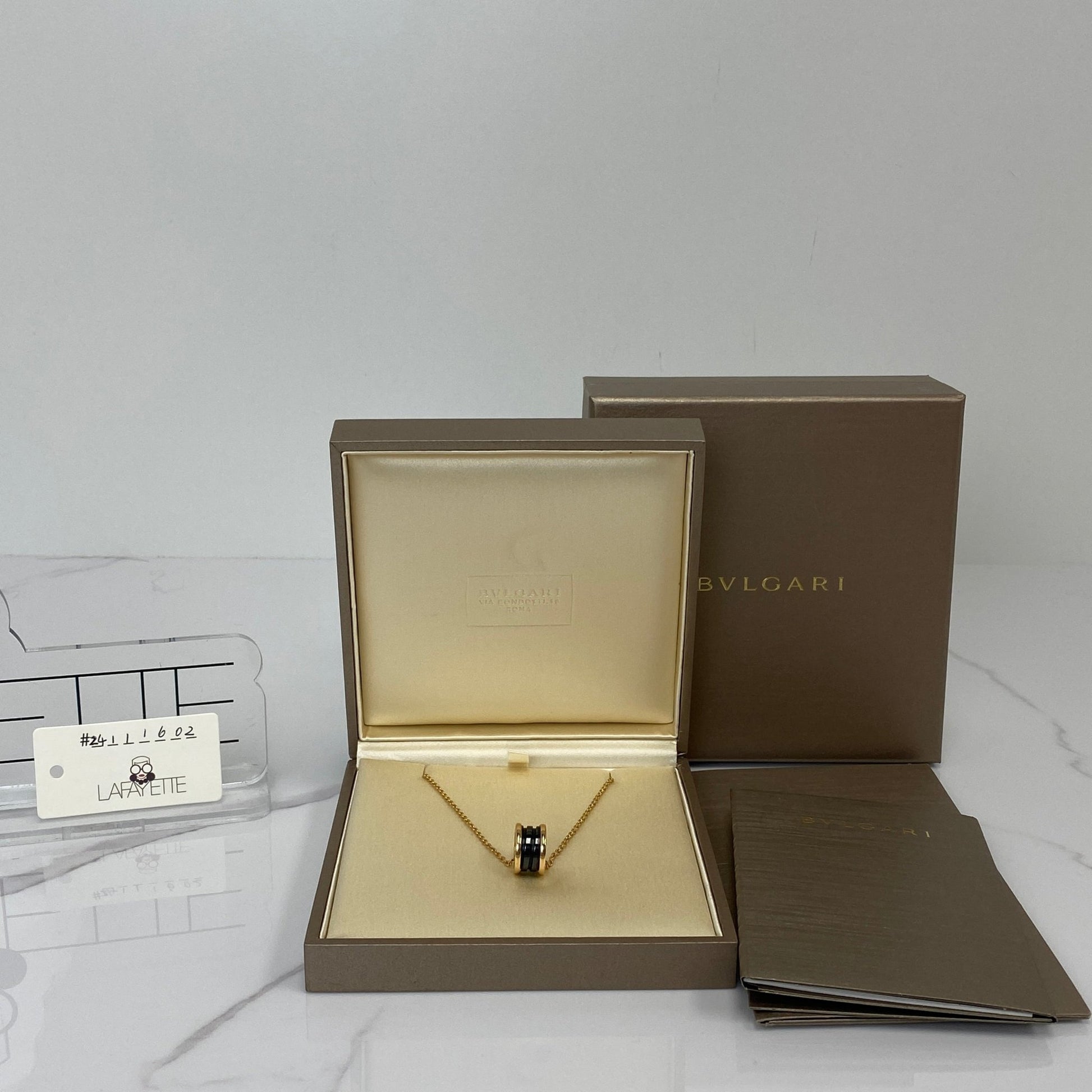 Bvlgari B.Zero1 Necklace Black Ceramic With Rose Gold