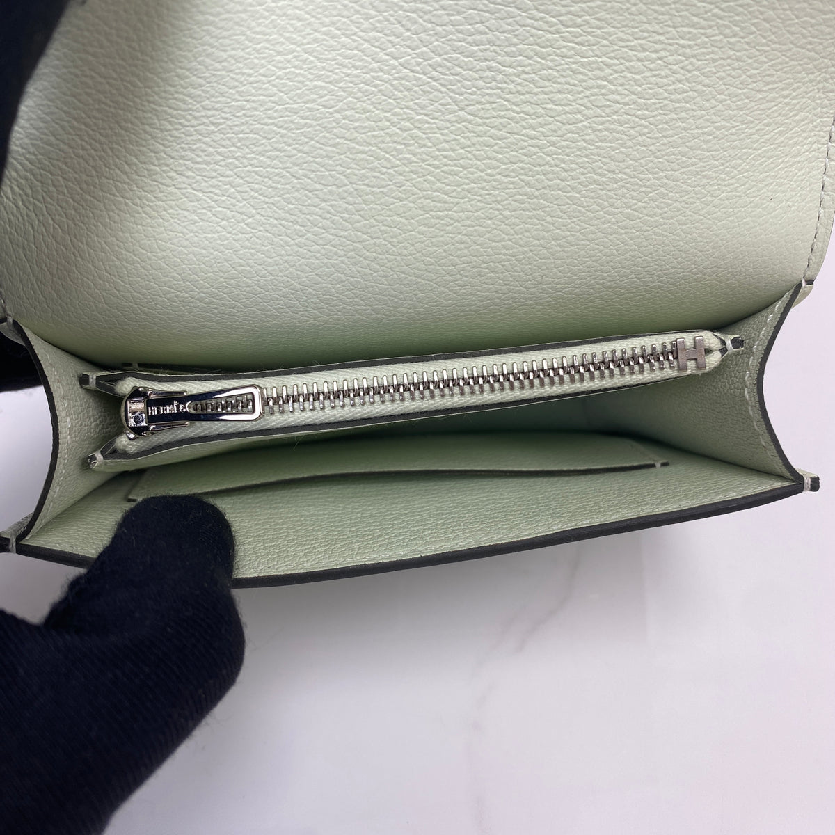 Hermès Roulis Slim Wallet Vert Fizz with box and dustbag