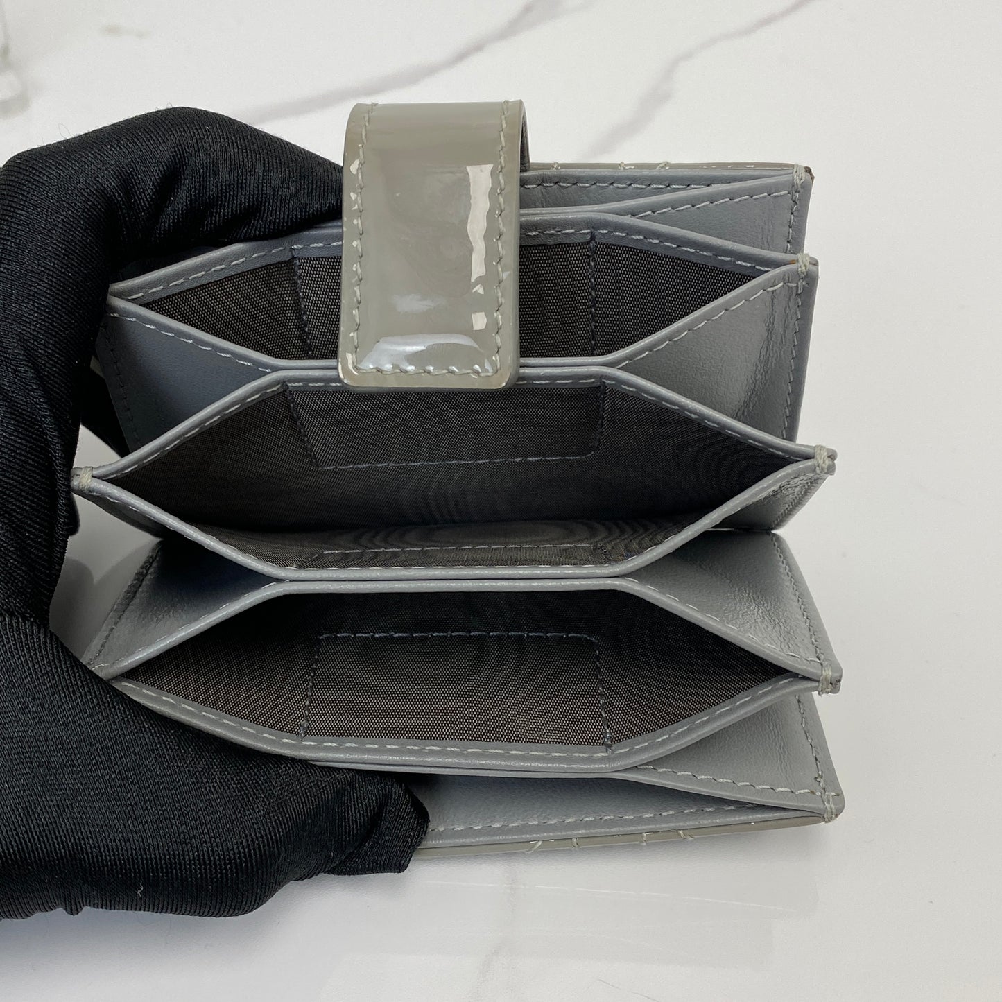 Christian Dior Jasmine card holder shown open