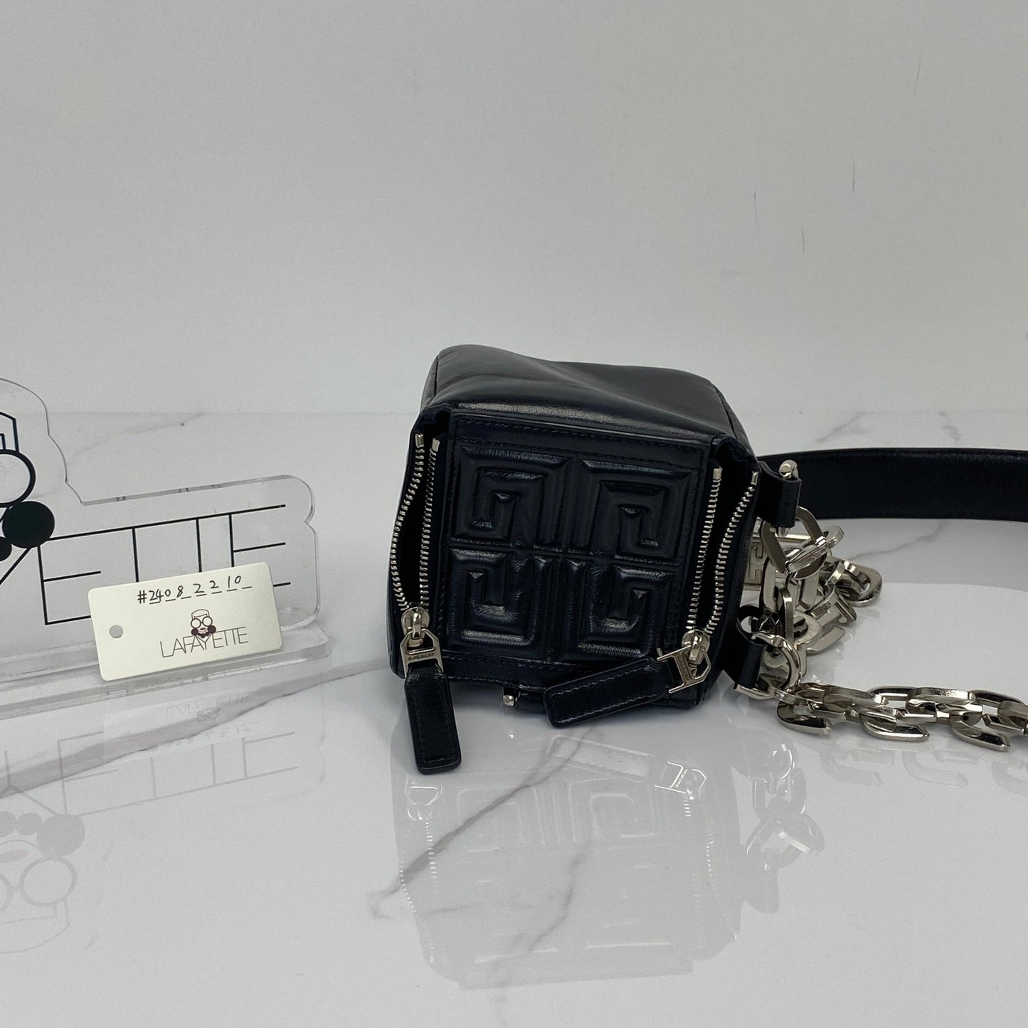 Givenchy Mini Pandora Cube Leather Pouch Crossbody Bag