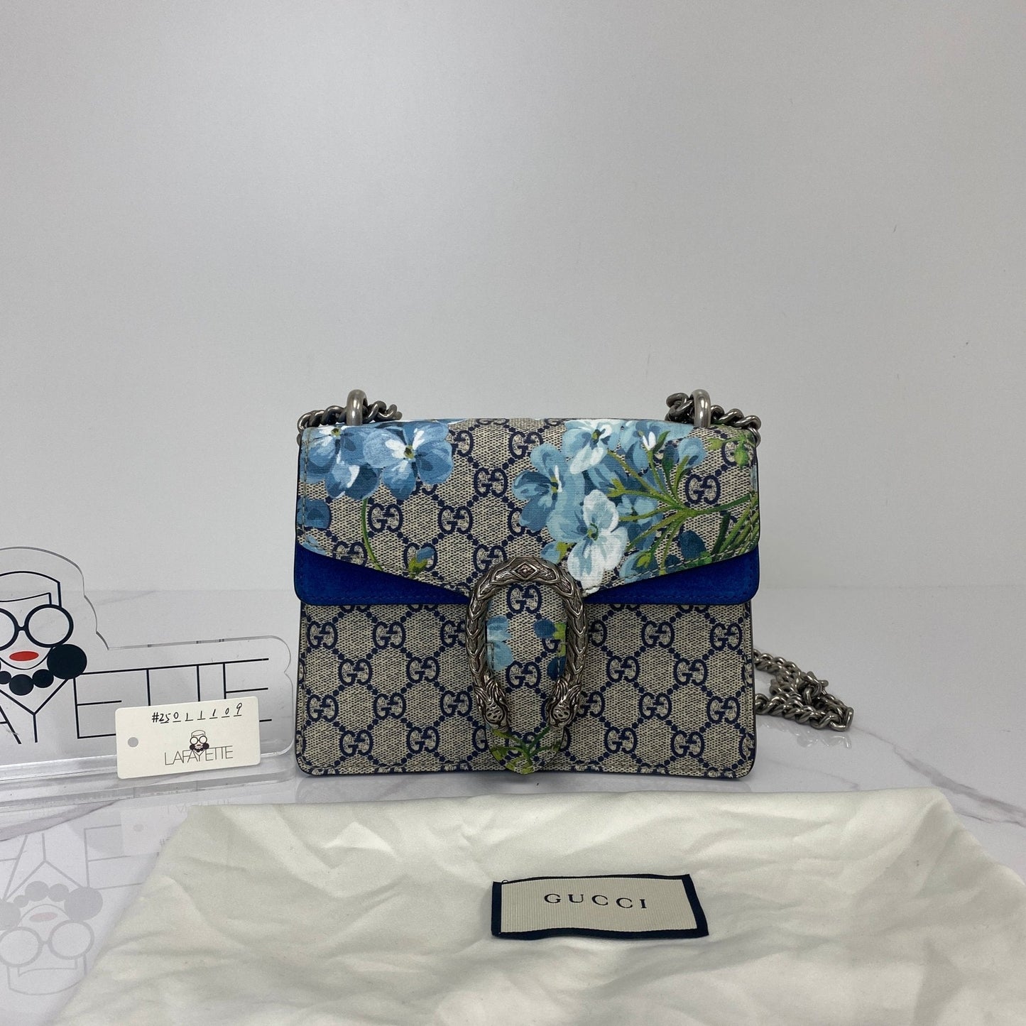 Gucci Dionysus GG Supreme Mini Bag Blue Blooms