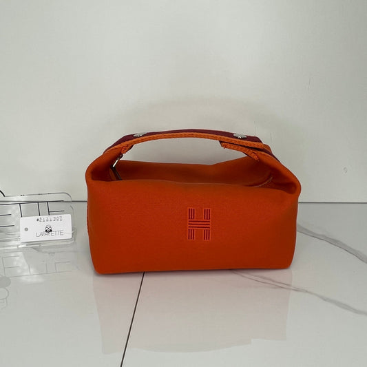 Hermes Small Toile Bride - A - Brac Case