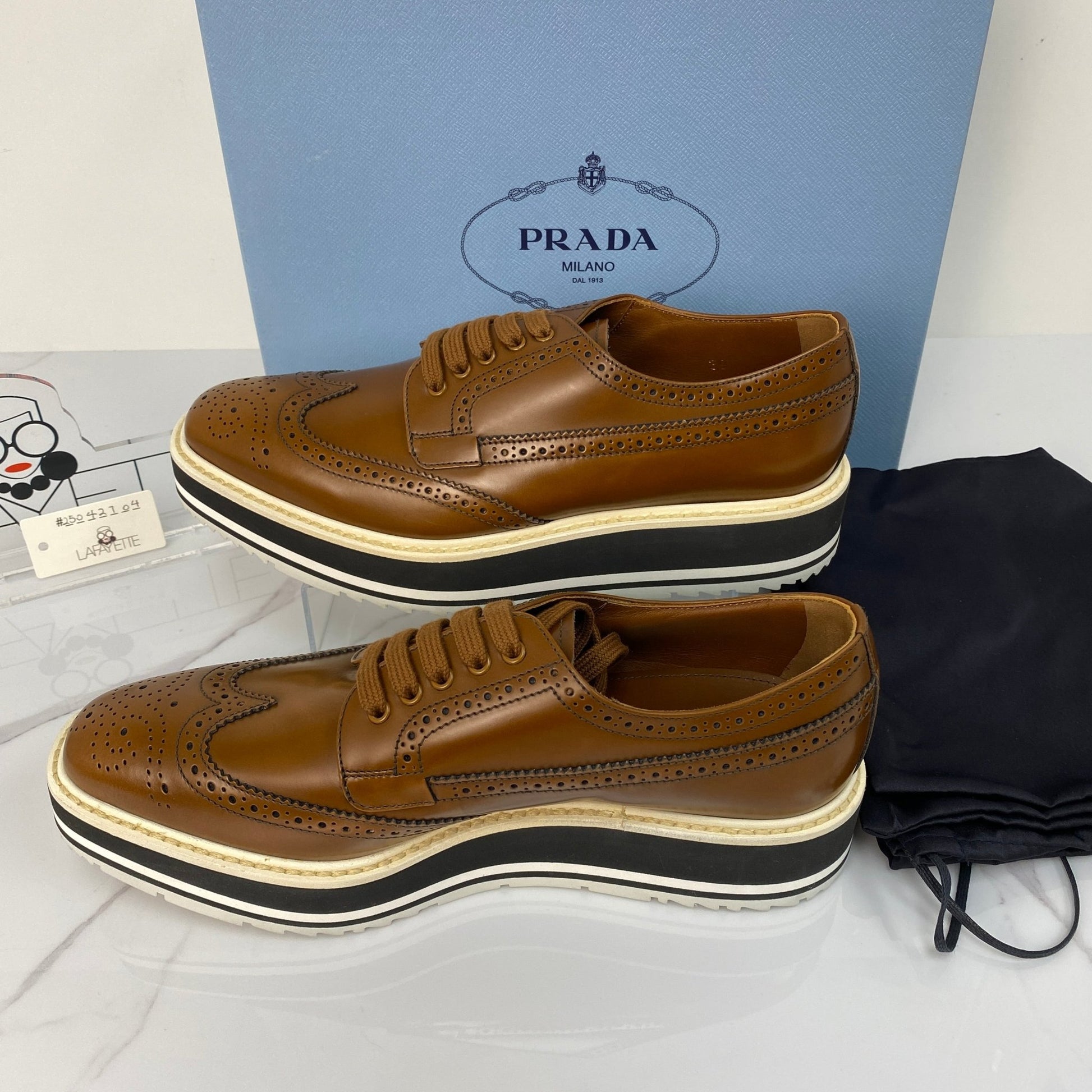 Prada Oxford Platform Loafers