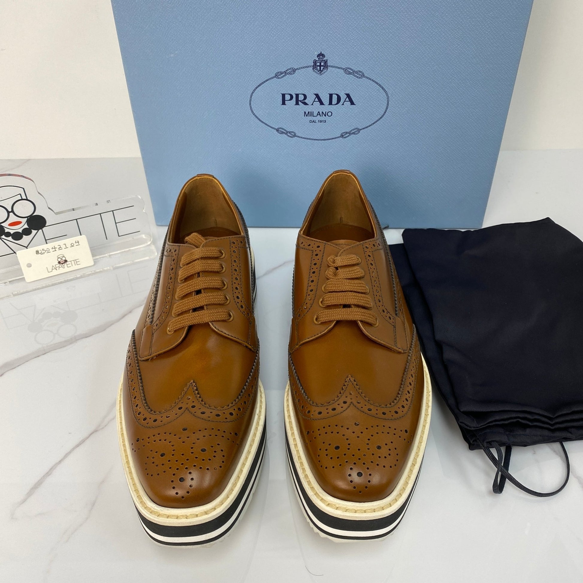 Prada Oxford Platform Loafers