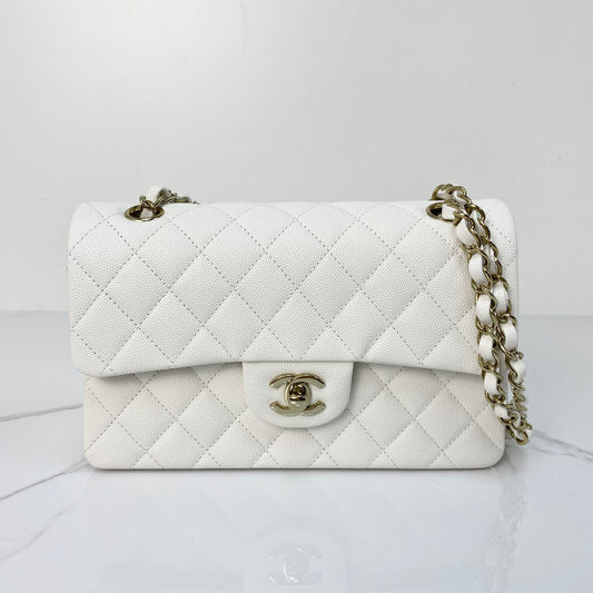 Small Chanel Classic Flap - White - Lafayette Consigment