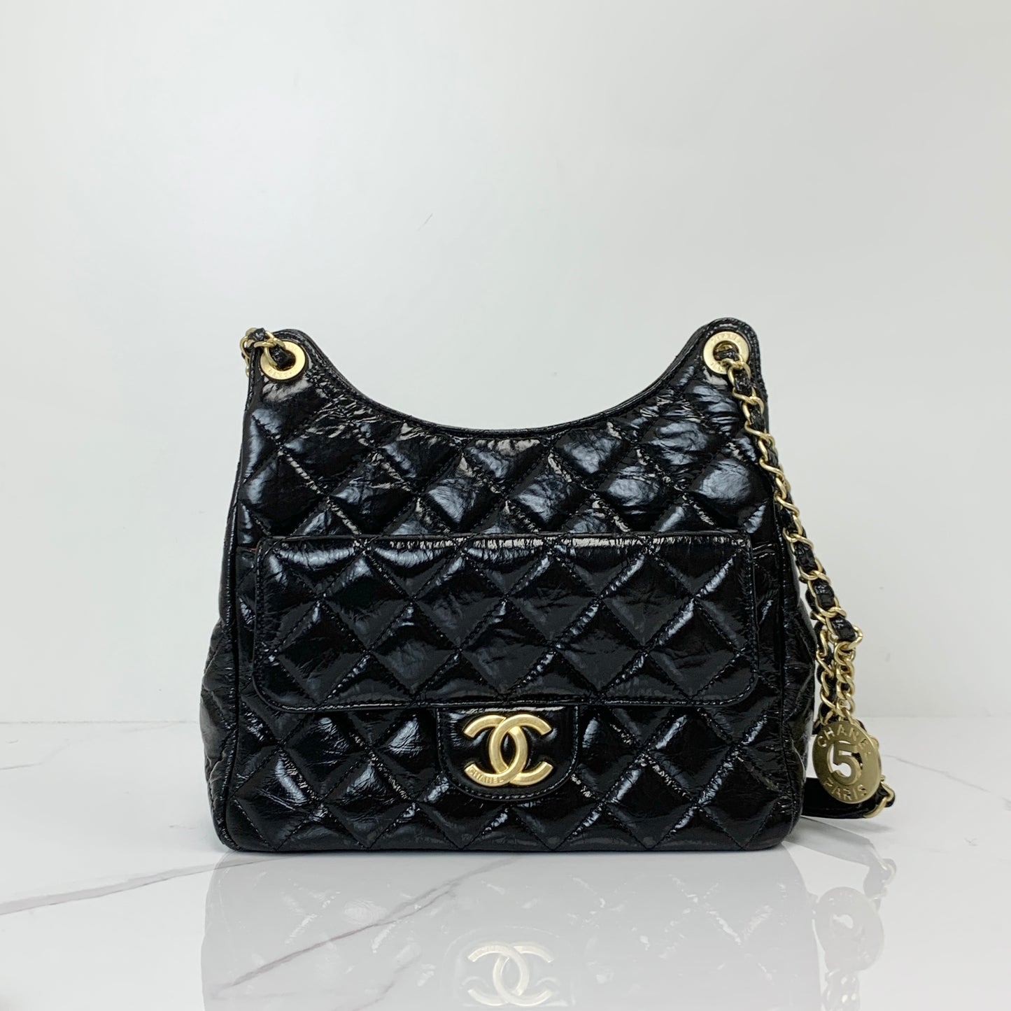 Chanel Wavy CC Hobo Bag