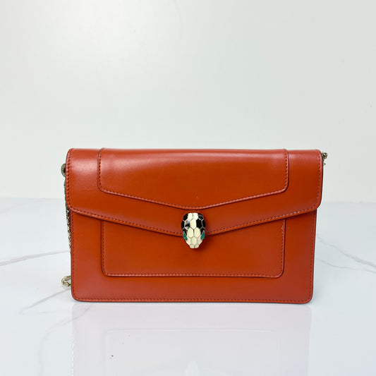 Bvlgari Serpenti Wallet on chain | Bvlgari Clutch with Chain