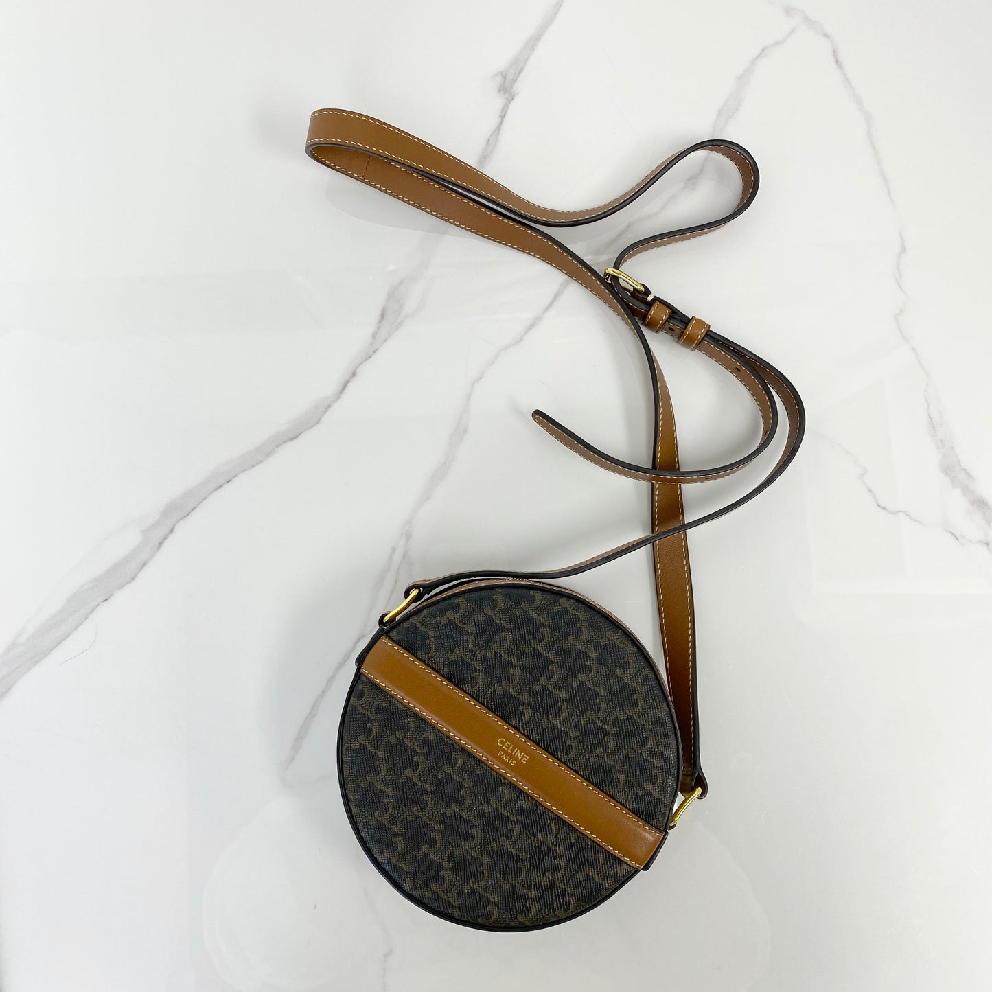 Celine Triomphe Round Crossbody
