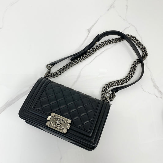 Chanel Small Leboy Handbag - Black - Lafayette Consignment