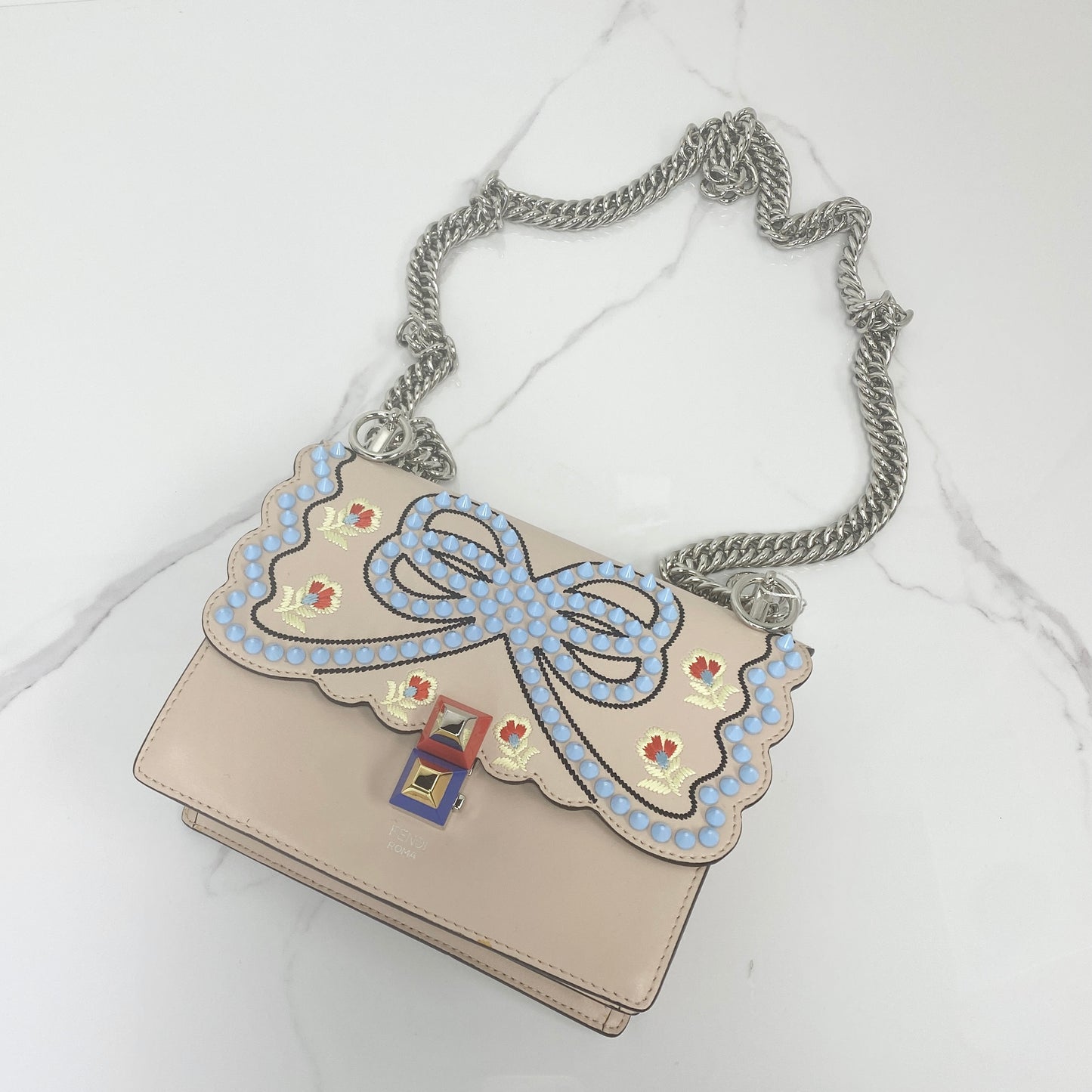 Fendi Kan I Butterfly Leather Bag - Lafayette Consignment