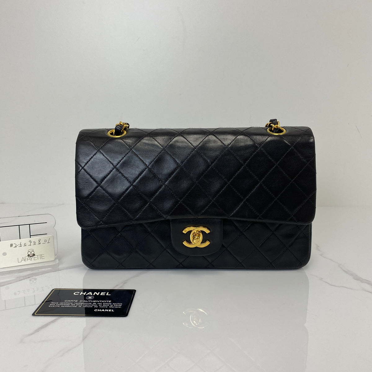 Chanel Vintage Classic Flap Bag — front view