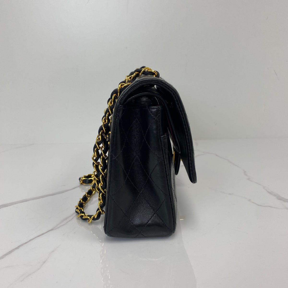 Chanel Vintage Classic Flap Bag — side view