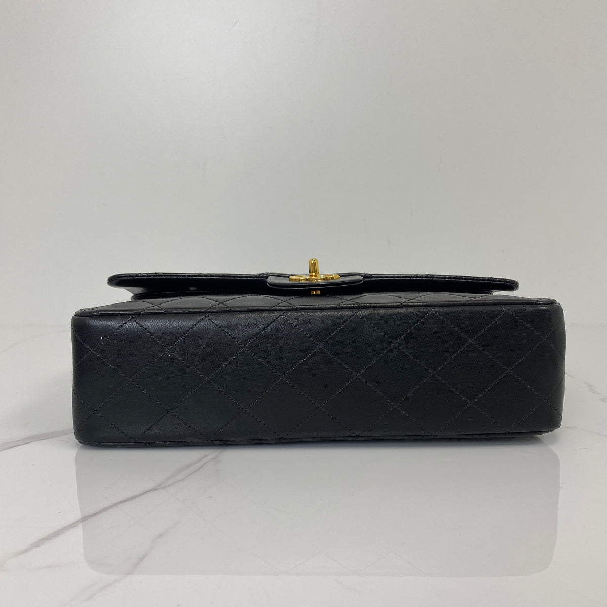 Chanel Vintage Classic Flap Bag — bottom view