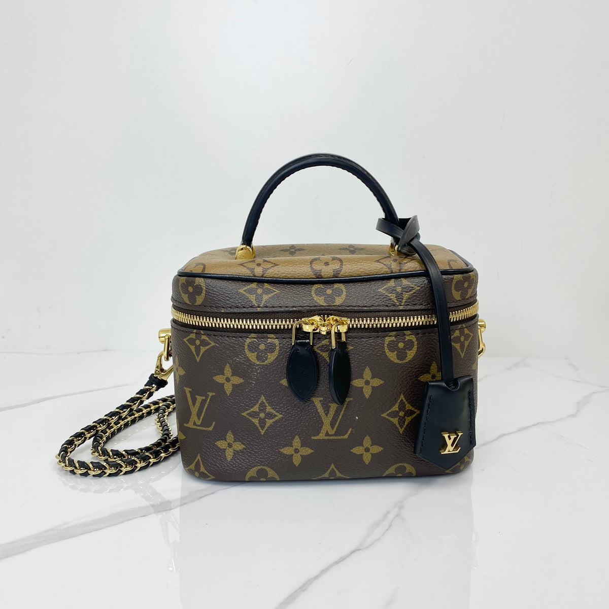 Louis Vuitton Vanity PM, Brown Monogram Coated Canvas, Gold Tone hardware — main image