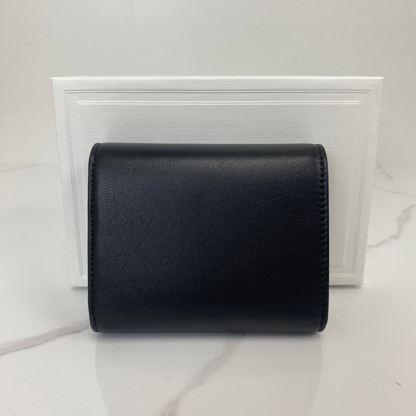 Celine Small Flap Wallet Triomphe In Shiny Calfskin