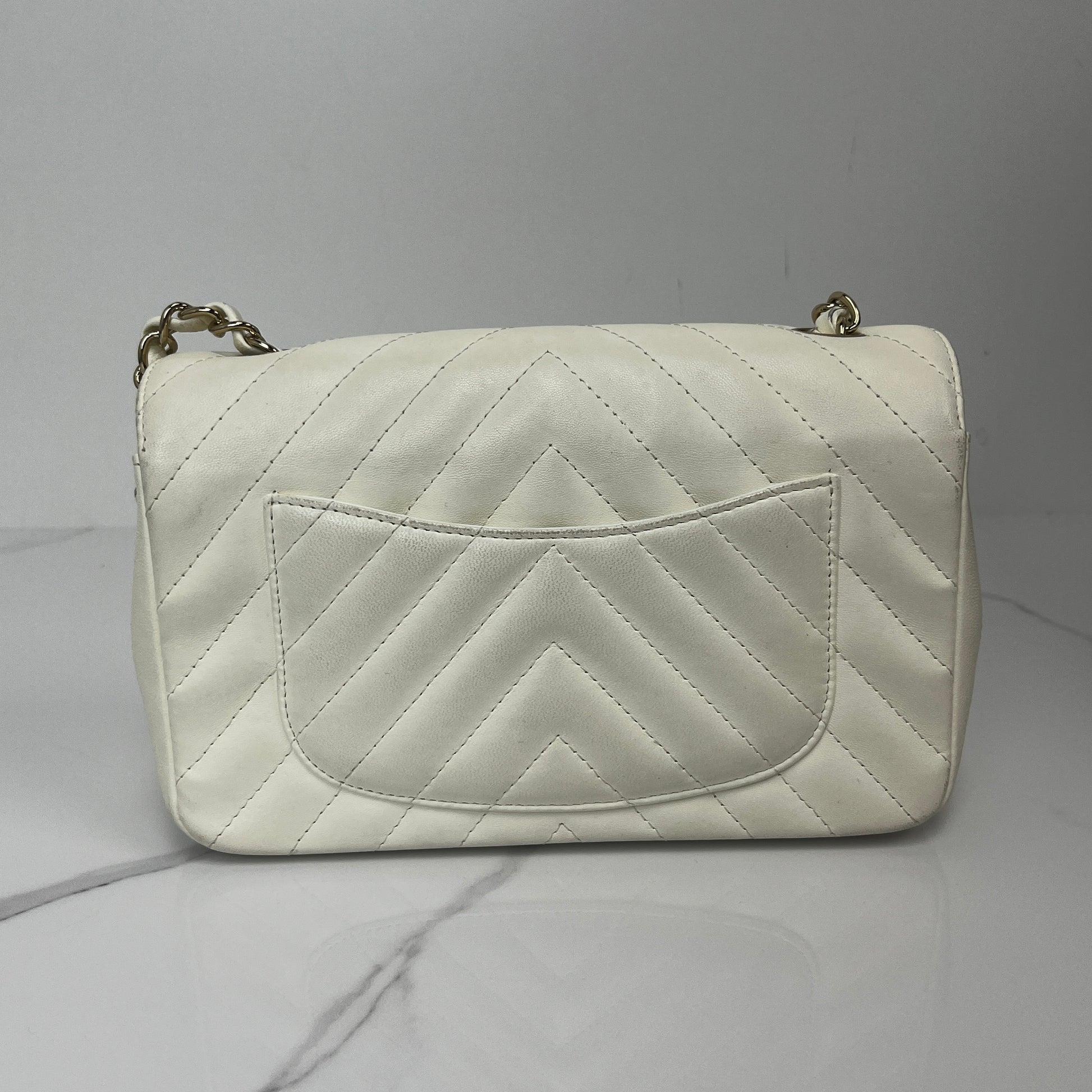 Chanel Chevron Mini Rectangle Chain Bag - Lafayette Consignment