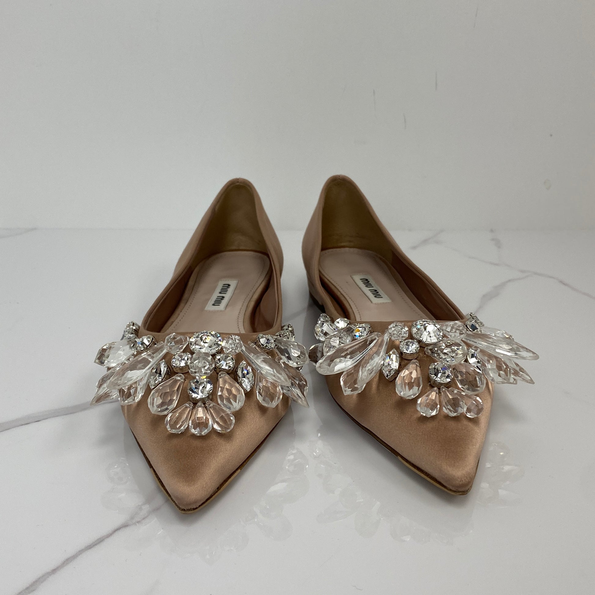 MiuMiu Satin Flats - Lafayette Consignment
