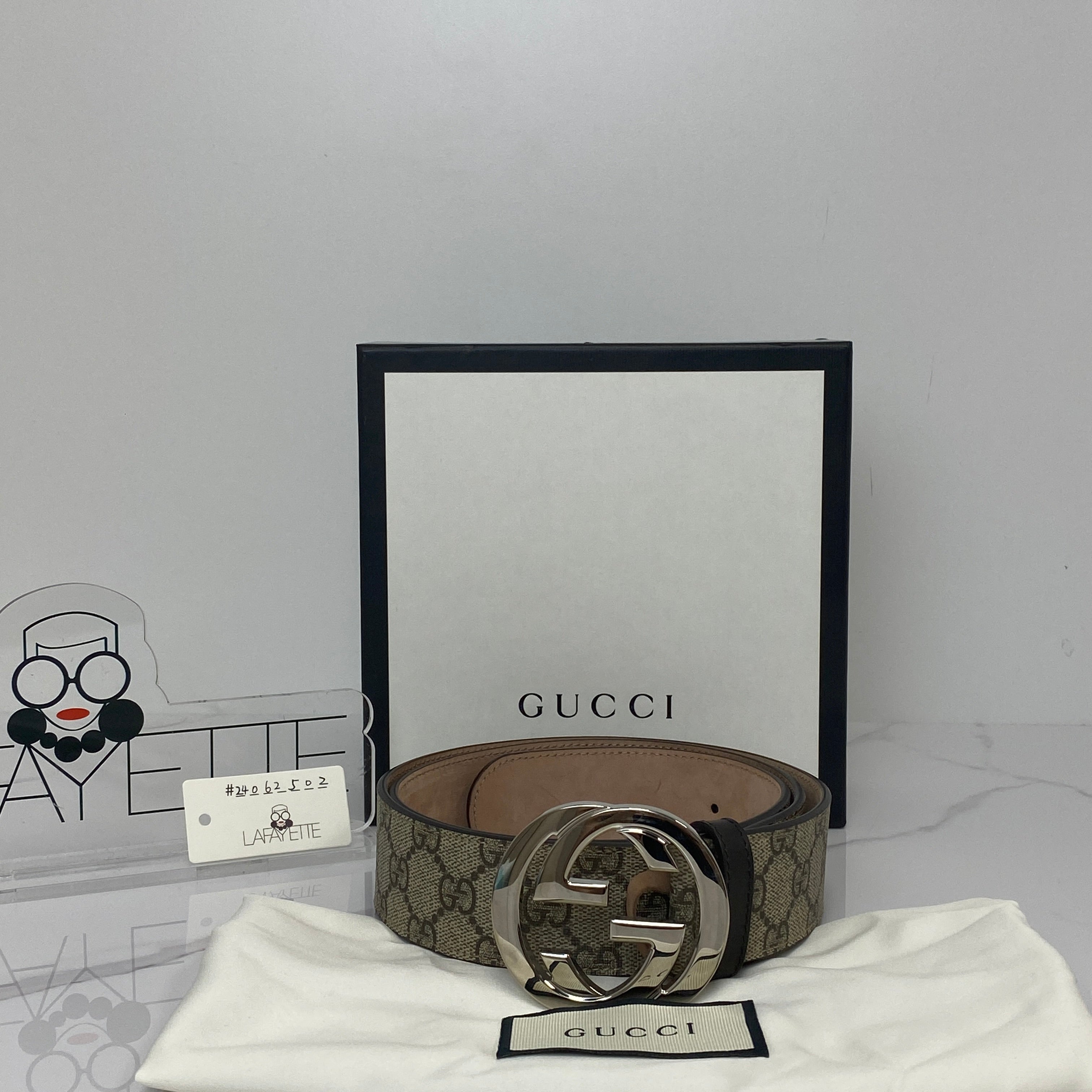 Gucci GG Supreme Belt with G Buckle Lafayette Consignment