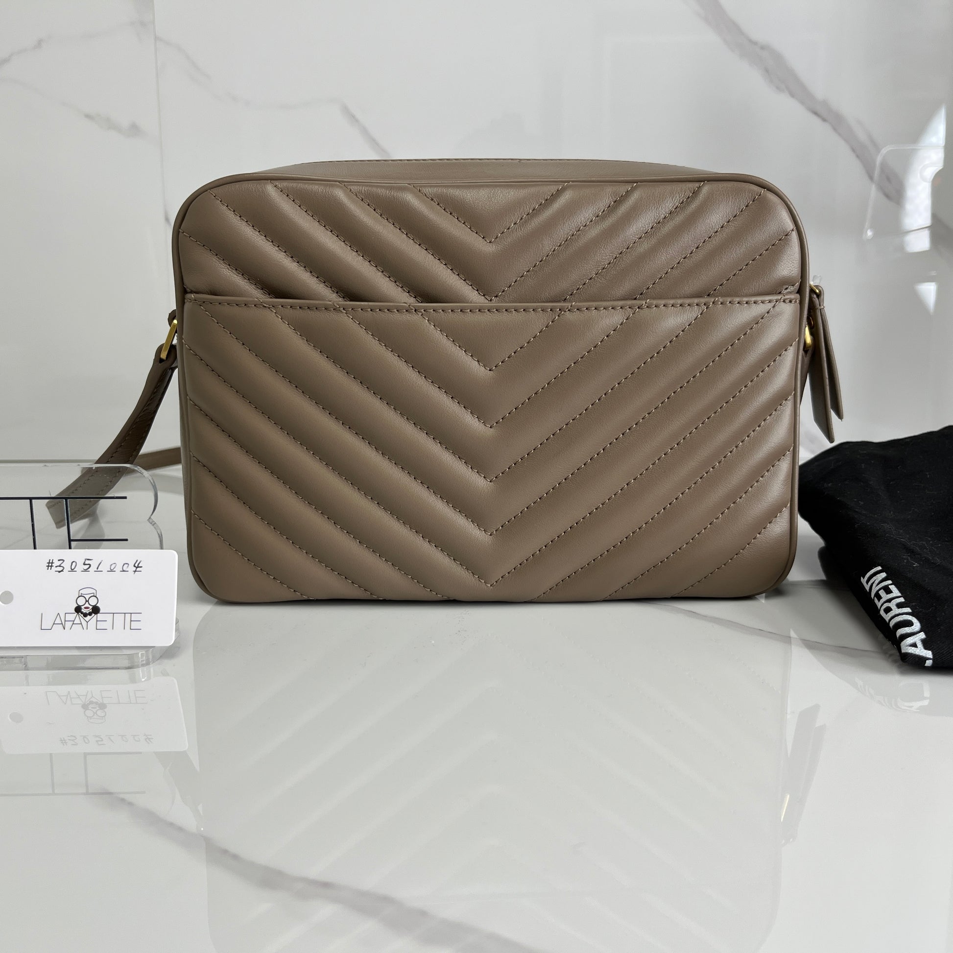 Quilted Leather Ysl Mini Lou Camera Bag Dark Beige Ysl Lou