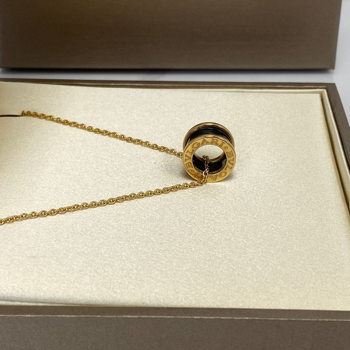 Bvlgari B.Zero1 Necklace Black Ceramic With Rose Gold
