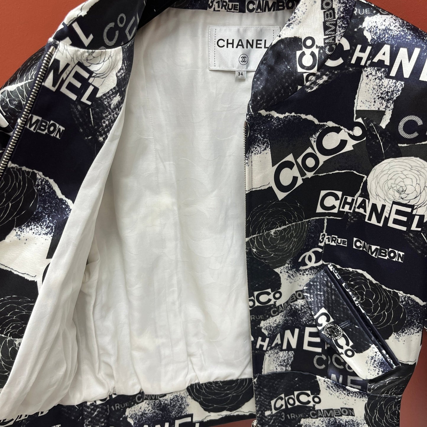 Chanel Graphic - Print Bomber Jacket