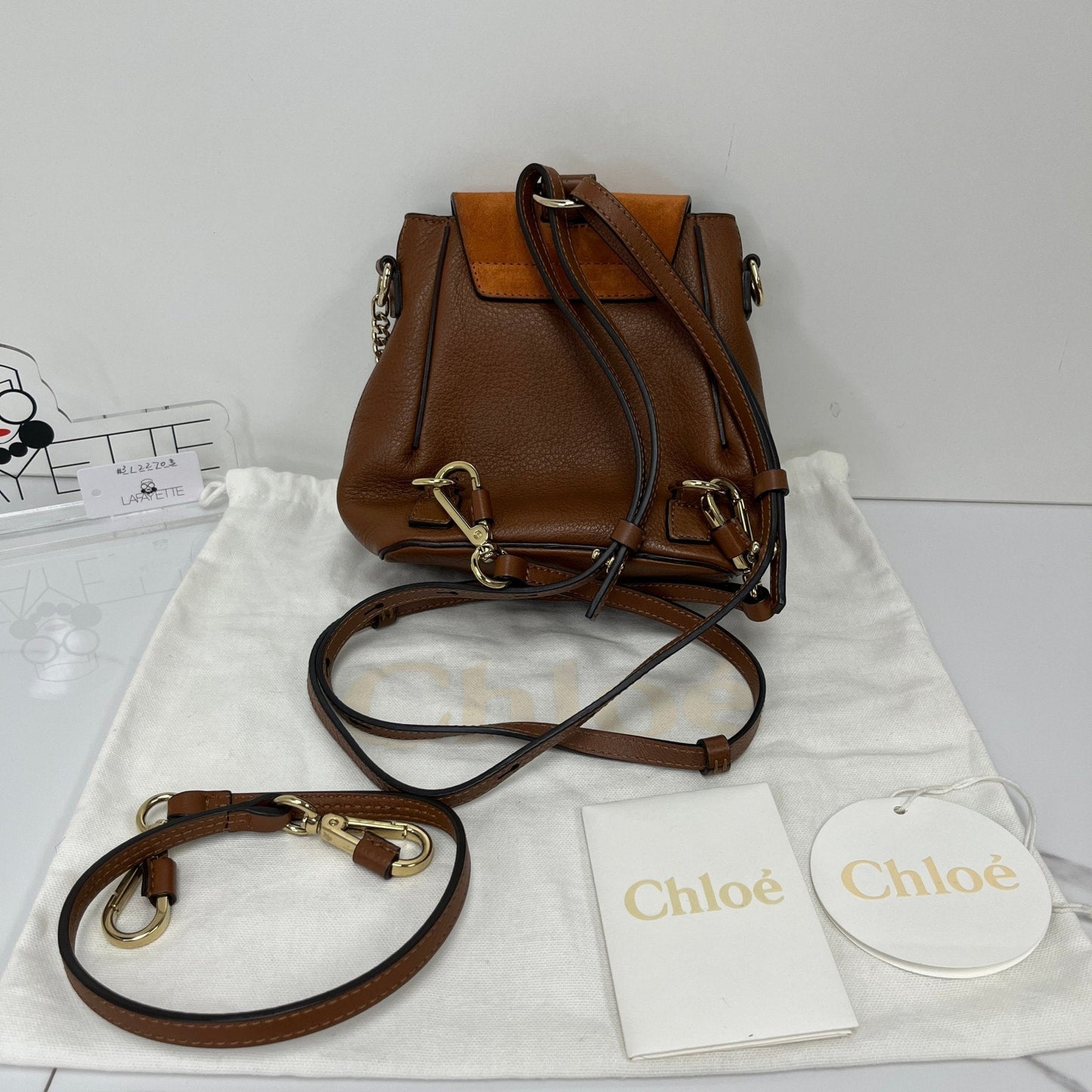 CHLOÉ Mini Faye backpack Women's Softy Brown Size OneSize 100% Calf-skin leather