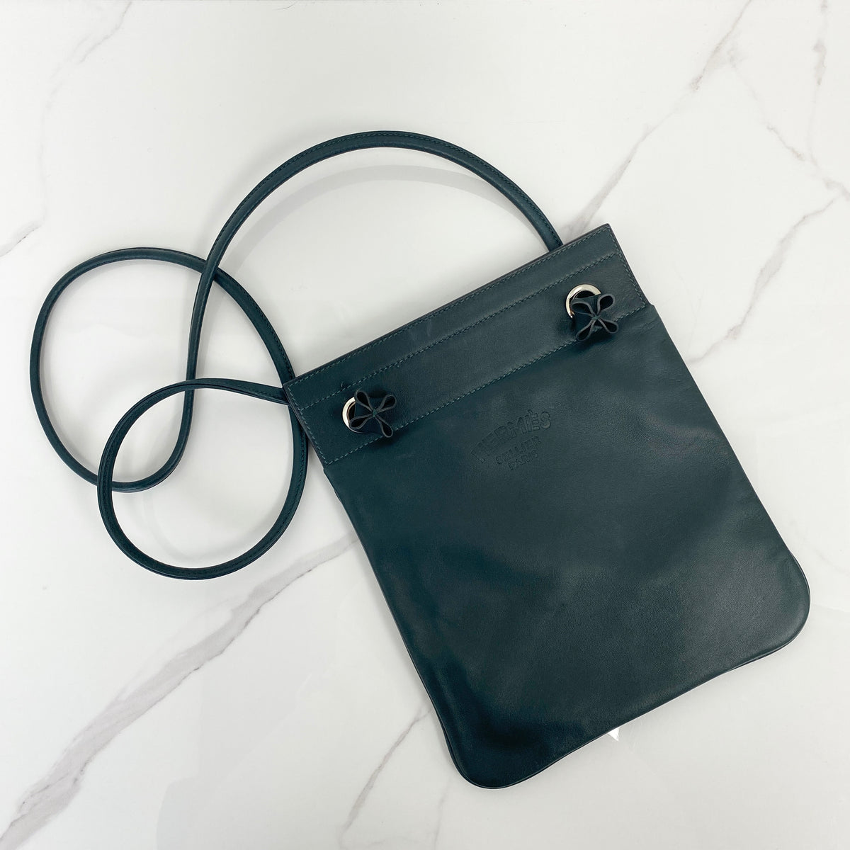 Hermès Mini Aline in Swift leather with silver hardware