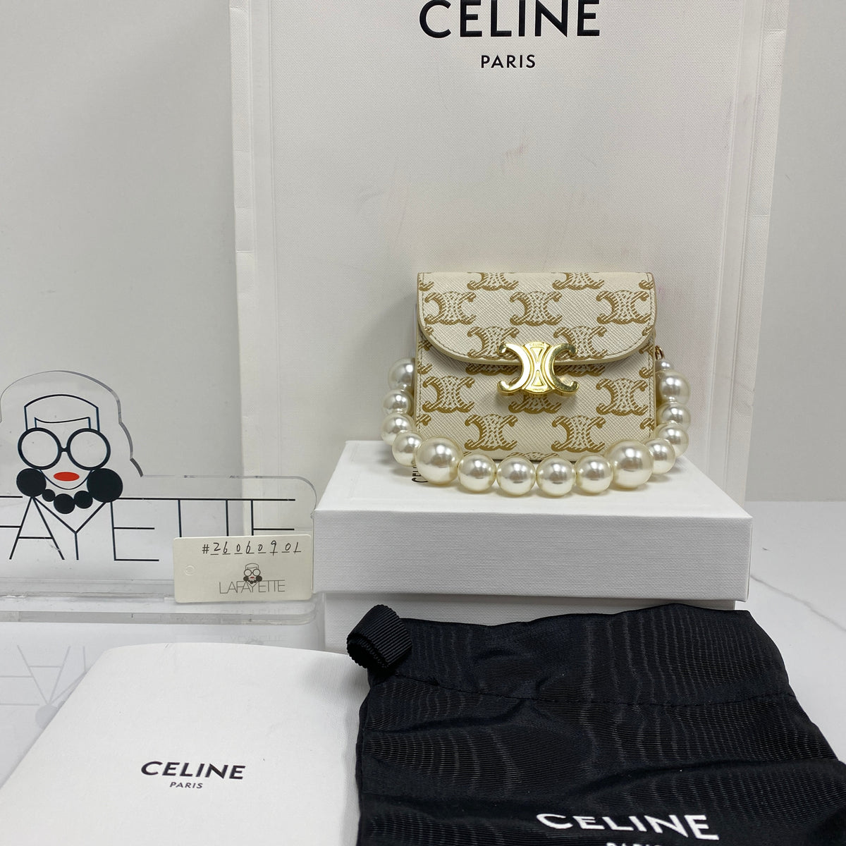 Celine Small Flap Wallet Triomphe In Triomphe Canvas - photo 2