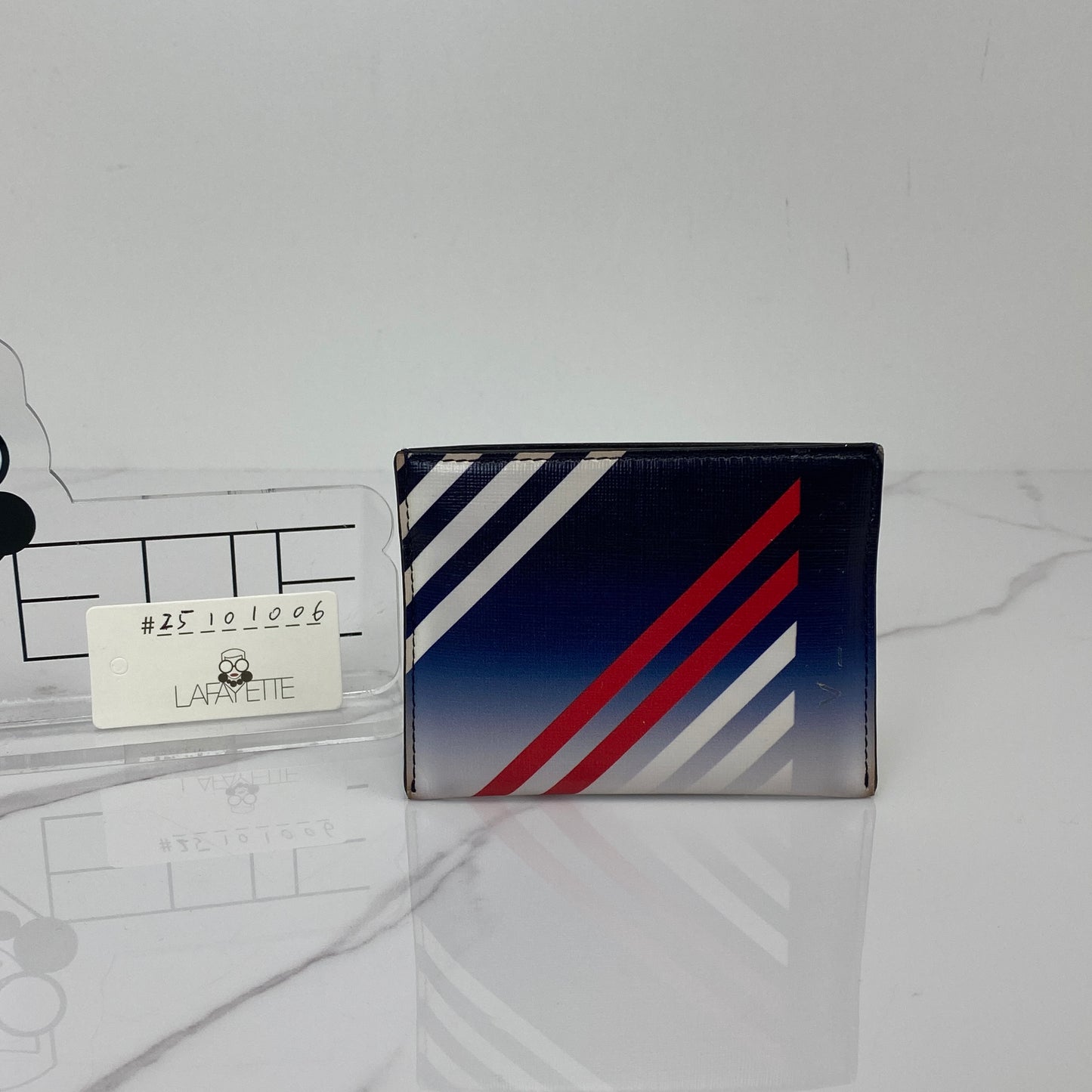 Givenchy Cardholder, blue, white and red calfskin — detail view 1