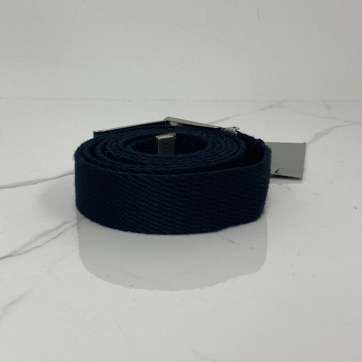 Balenciaga Unity Skater Belt Black, Black Webbing, Silver Tone — detail view 3