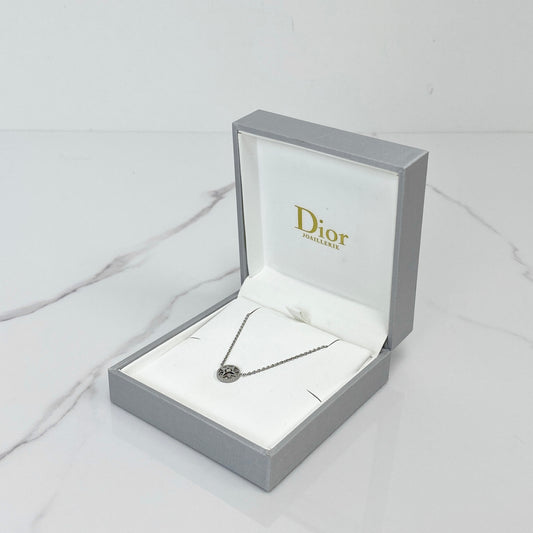 Christian Dior Rose Des Vents Necklace in 18K white gold with diamonds