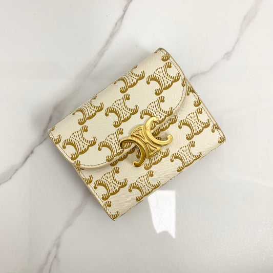 Celine Small Flap Wallet Triomphe In Triomphe Canvas - photo 1