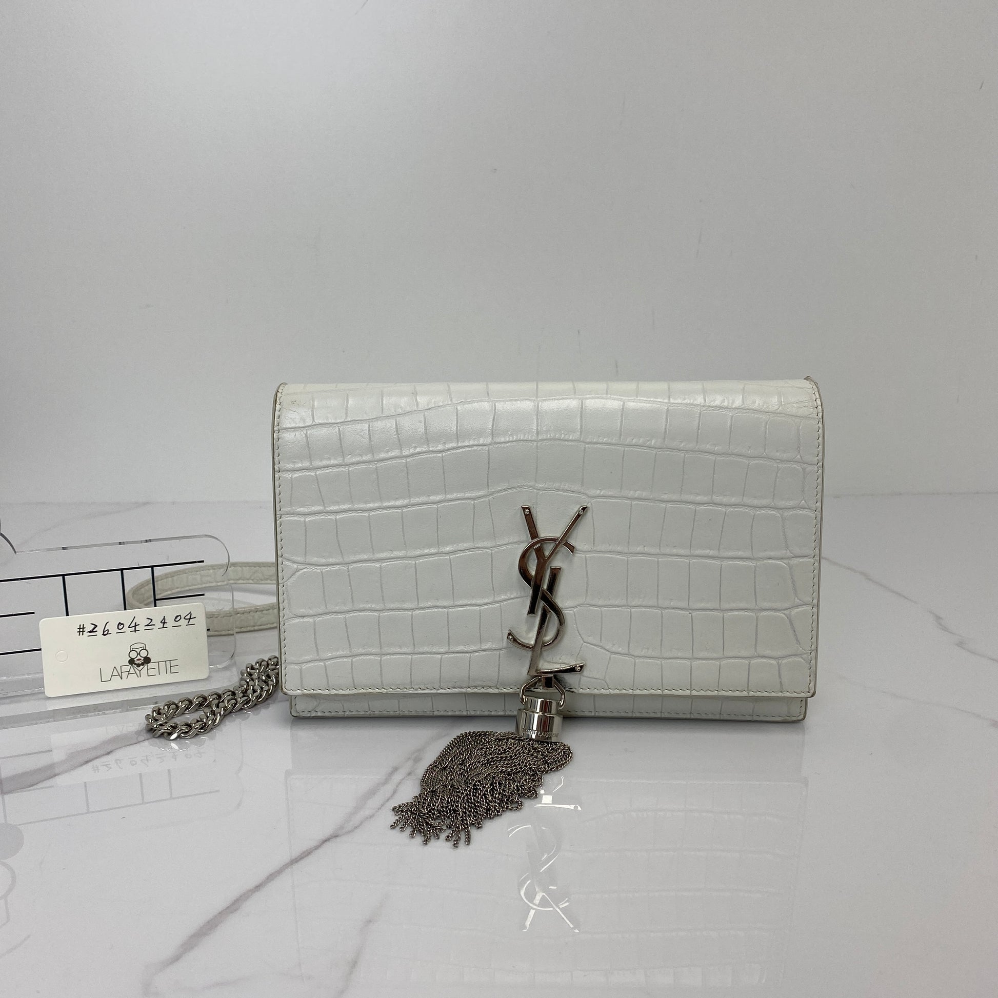 Saint Laurent Kate Wallet on Chain in Crocodile Embossed Leather - photo 5